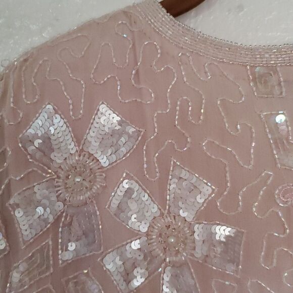Judith Ann Plus Beaded 100% Silk Jacket Size 1X or 16-19 - Picture 7 of 16